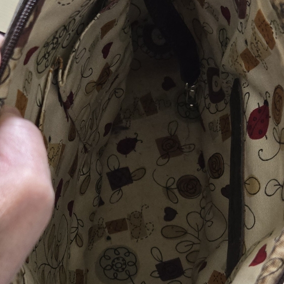 Brighton Straw Handbag Shoulder Bag Brown Leather Silvertone - Picture 10 of 11